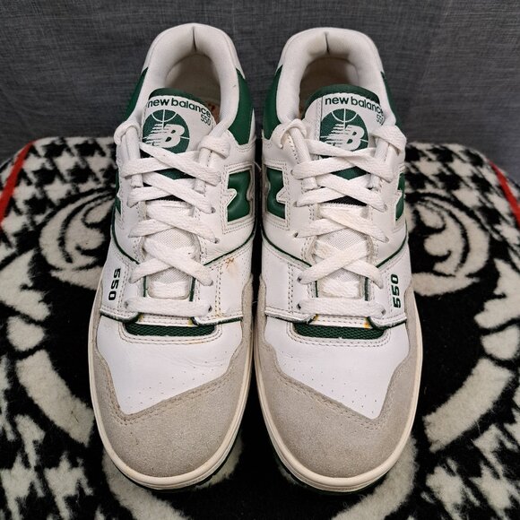% Size 9 Men New Balance 550 White Team Forest Green sneakers  A54 main image 8